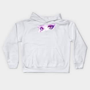 Anime Eyes (purple) Kids Hoodie